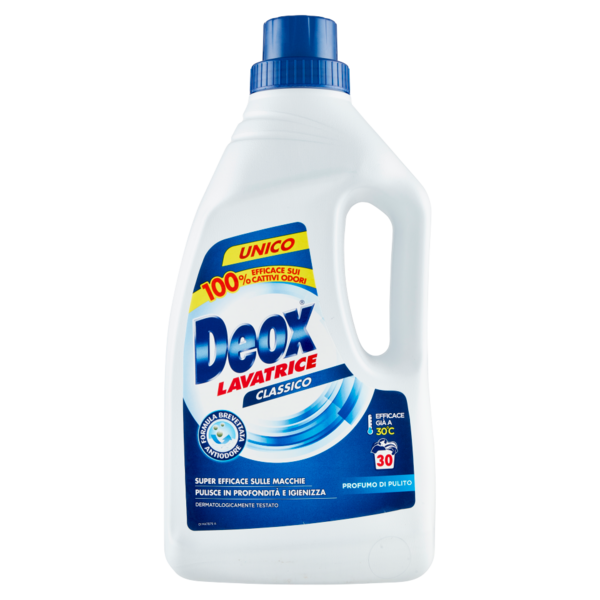 Deox Lavatrice Classico Profumo di Pulito, 30 lav, 1500 ml