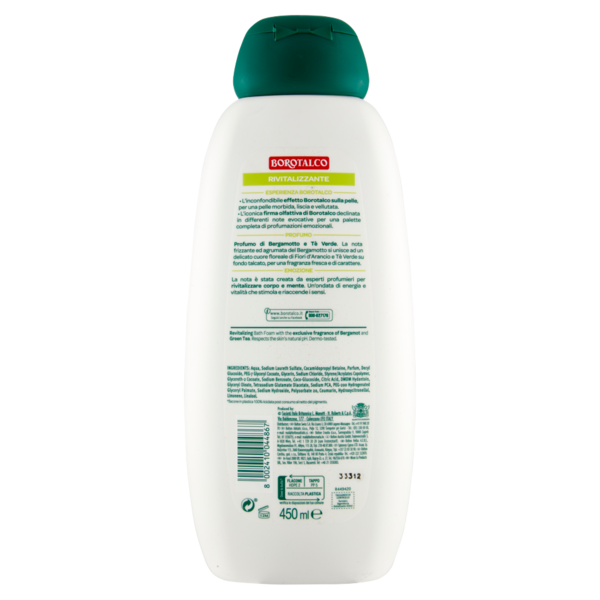 Borotalco Rivitalizzante Bagnodoccia Bergamotto e Tè Verde 450 ml