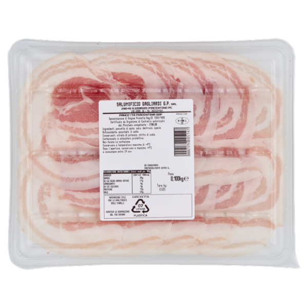 Salumificio Gagliardi G.P. Pancetta Piacentina DOP 0,100 kg
