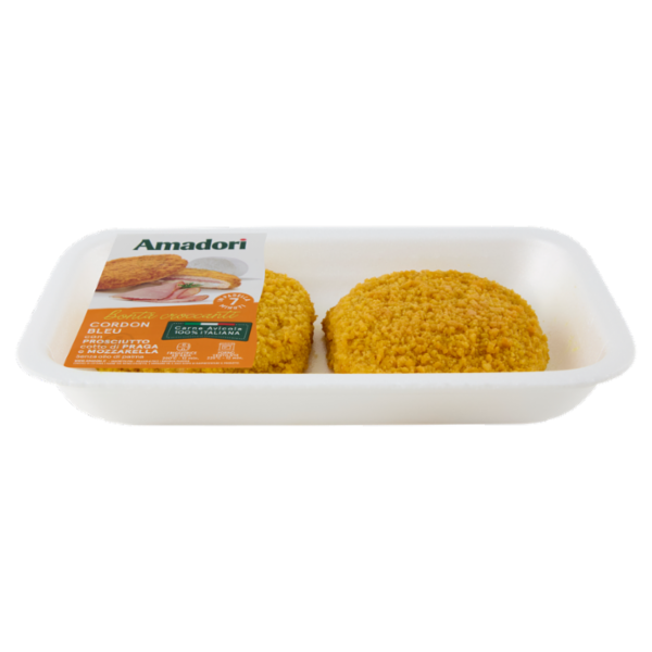Amadori Cordon Bleu con Prosciutto cotto di Praga e Mozzarella 0,250 kg