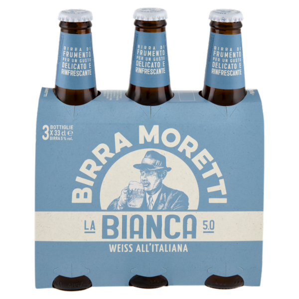 Birra Moretti la Bianca 3 x 33 cl