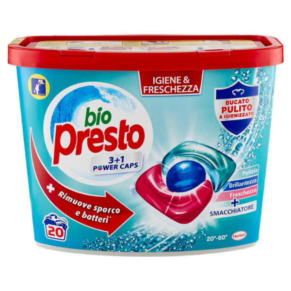 BIO PRESTO Power Caps Igiene & Freschezza 20 Lavaggi 20 x 13 g