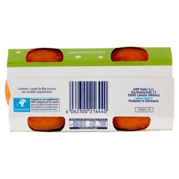 HiPP Biologico Baby Sugo Pomodoro e Verdure Omogeneizzato 2 x 80 g