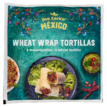 Don Enrico México Wheat Wrap Tortillas 5 Wheat Tortillas 350 g