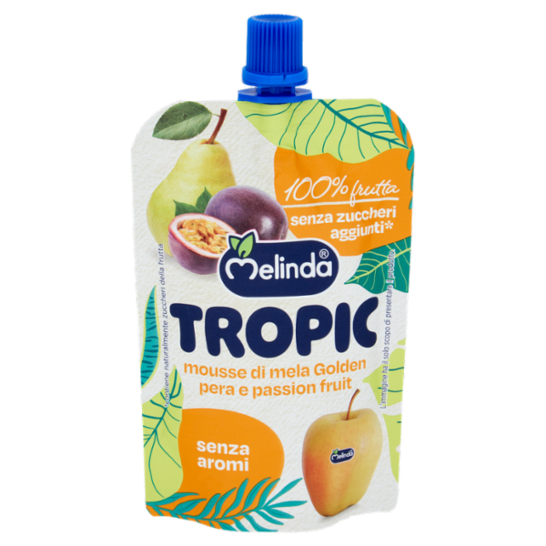 Melinda Tropic mousse di mela Golden pera e passion fruit 90 g