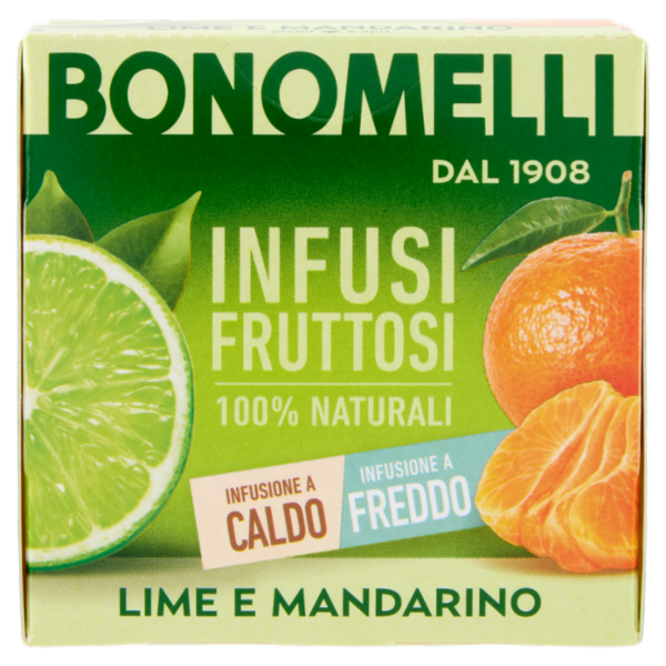 Bonomelli Infusi Fruttosi 100% Naturali Lime e Mandarino 12 Filtri 24 g