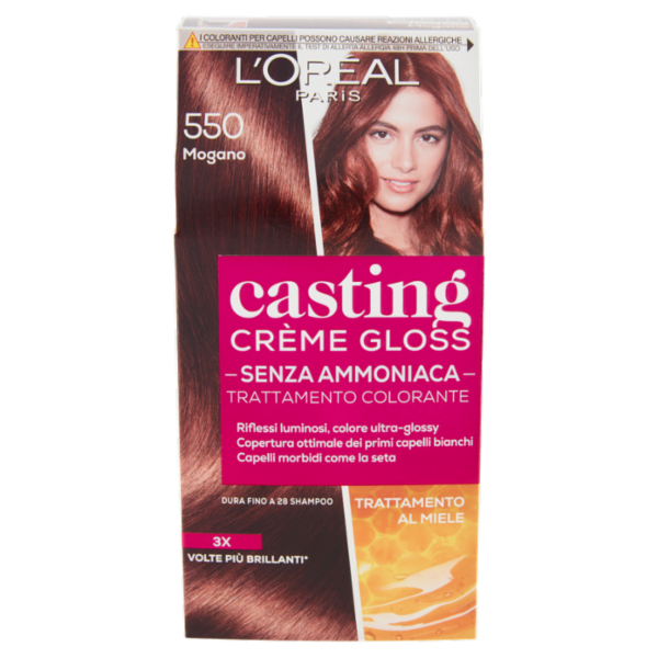 L'Oréal Paris Tinta Capelli Casting Creme Gloss, Senza Ammoniaca, 550 Mogano