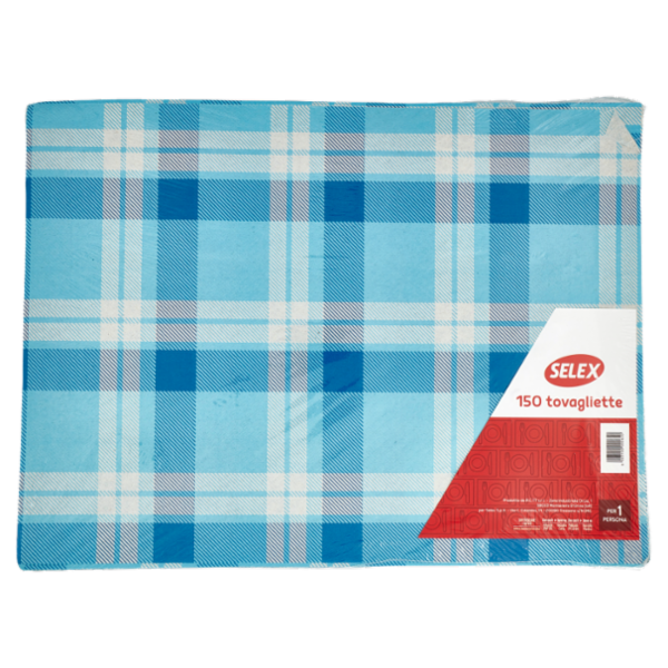 Selex Tovagliette in Carta 1 Velo 30x40 cm Colori Assortiti 150 pezzi