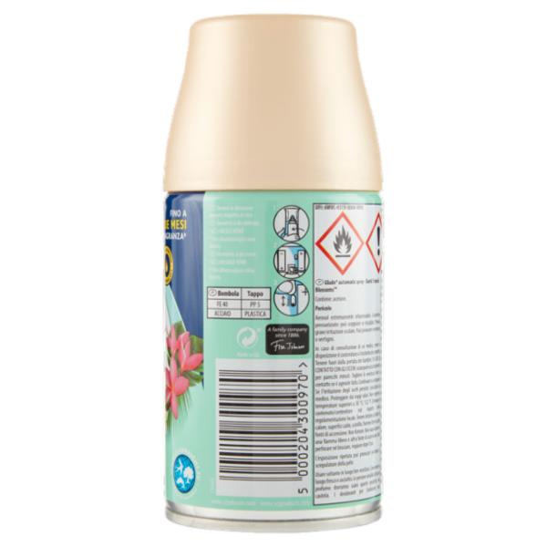 Glade Automatic Spray Ricarica, Profumatore per Ambienti, Fragranza Exotic Tropical Blossoms 269ml