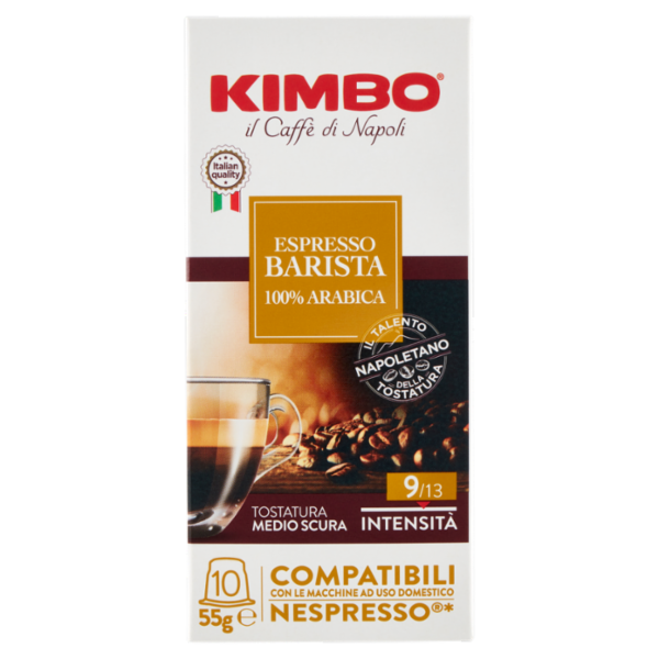 Kimbo Espresso Barista Capsule Compatibili con le Macchine Nespresso* 10 x 5,5 g