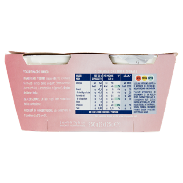 IL GIGANTE Yogurt Bianco Magro 2 x 125 g