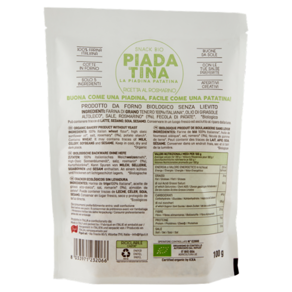 Figulì Piadatina Ricetta al Rosmarino 100 g