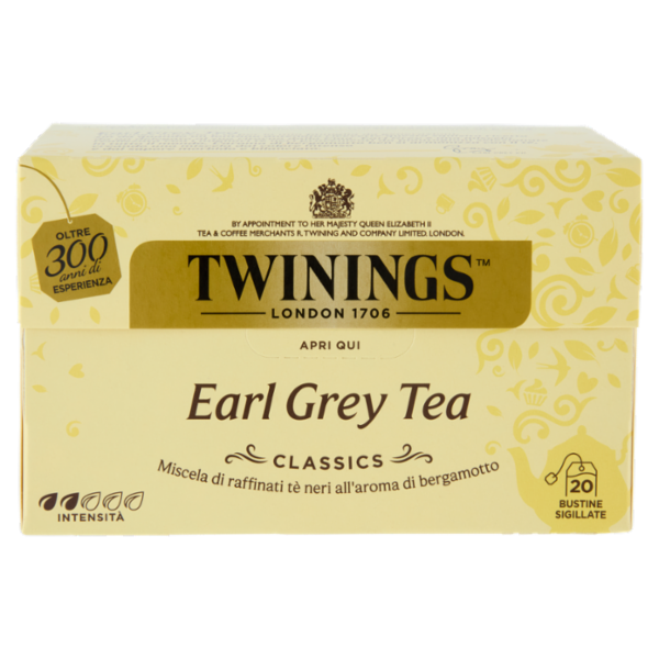 Twinings Earl Grey Tè Nero al sapore di Bergamotto 20 filtri The 40 g
