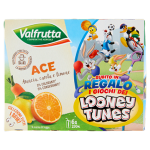 Valfrutta ACE Arancia, Carota e Limone 6 x 200 Ml