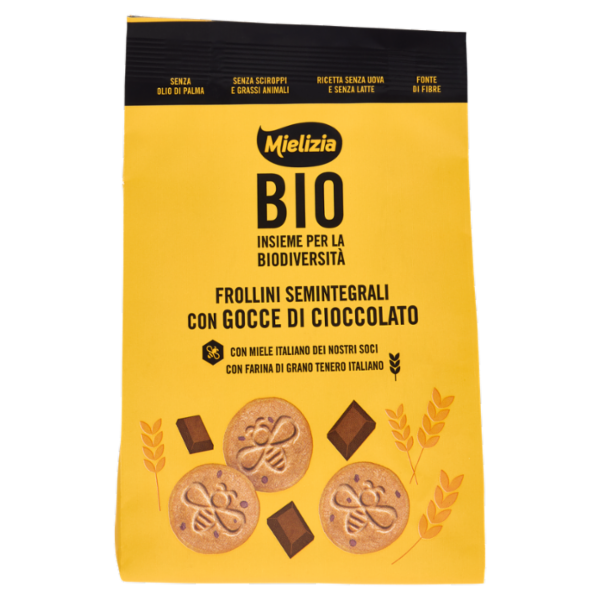 Mielizia Bio Frollini Semintegrali con Gocce di Cioccolato 250 g