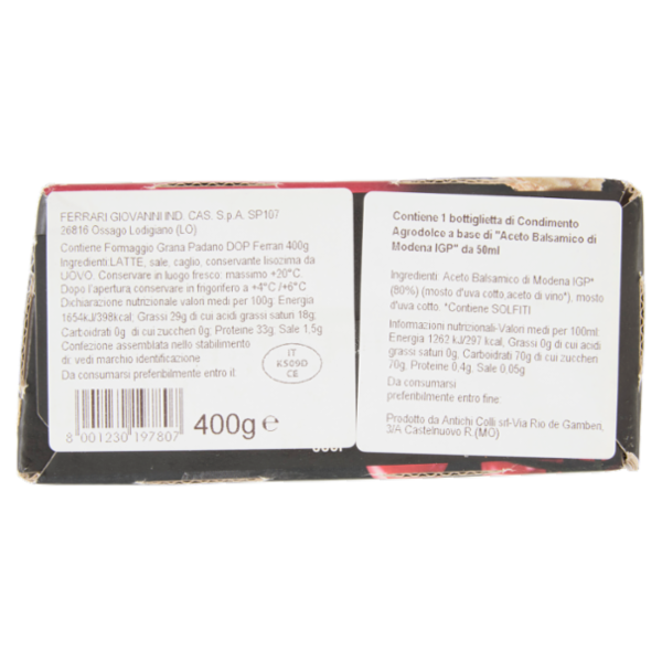 Ferrari Grana Padano DOP 400g con Condimento Agrodolce a base di 