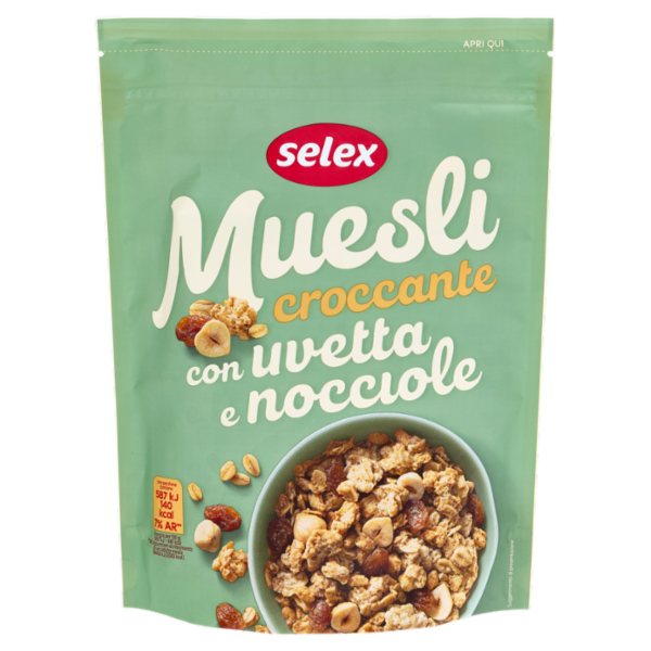 Selex Muesli Croccante con Uvetta e Nocciole 375 g