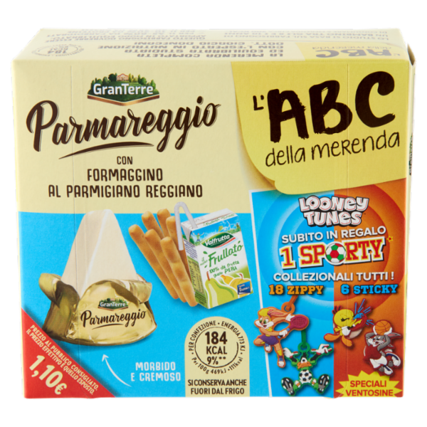 Parmareggio l'ABC della merenda con Formaggino al Parmigiano Reggiano
