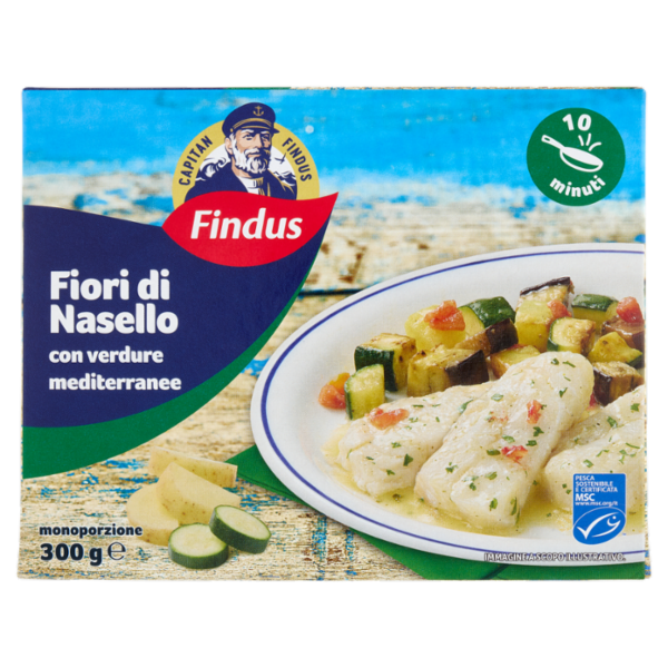 Capitan Findus Fiori Di Nasello con verdure mediterranee 300 g