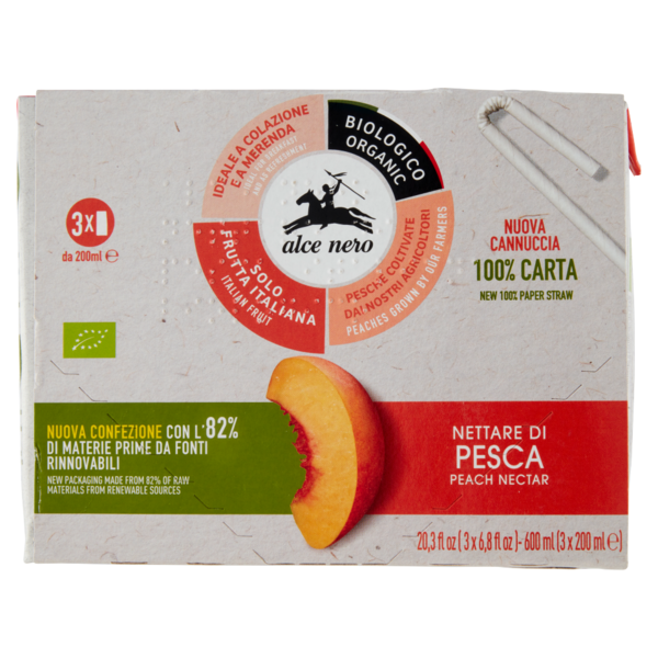 alce nero Nettare di Pesca 3 x 200 ml