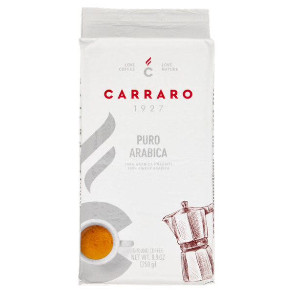Carraro Puro Arabica Ground Coffee 250 g
