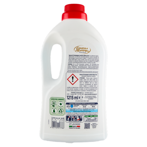 Spuma di Sciampagna Lavatrice Bianco puro 1215 ml