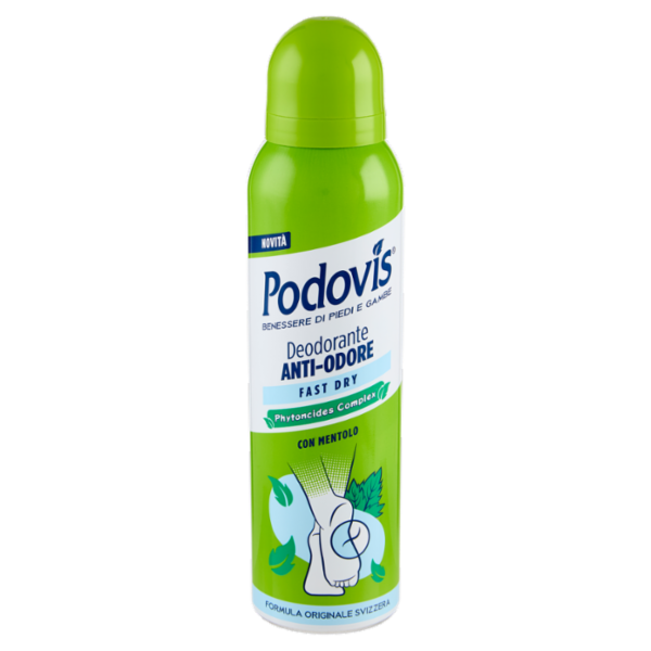 Podovis Deodorante Anti-Odore Fast Dry con Mentolo 150 ml