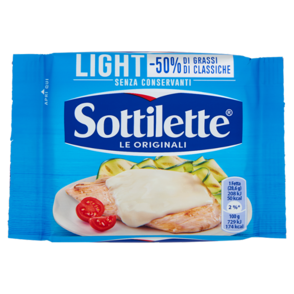 Sottilette Light formaggio fuso a fette leggero - 200 g