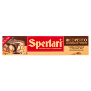 Sperlari Ricoperto Al Cioccolato Fondente Torrone Tenero Al Cioccolato Con Scorze D'Arancia 200 g