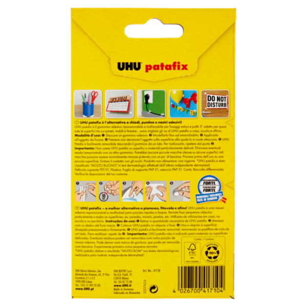 UHU patafix Gommini adesivi 80 pz
