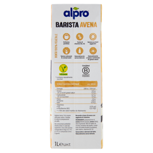 ALPRO Barista Bevanda Vegetale all'Avena 1 Litro