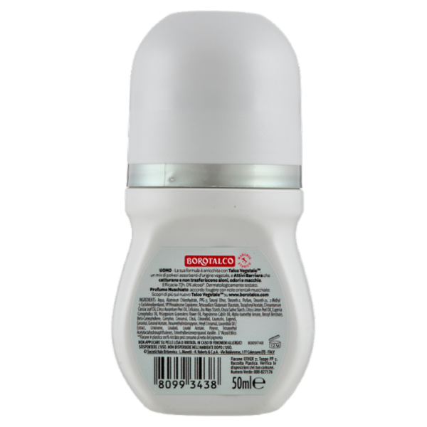 Borotalco Uomo Invisibile Profumo Muschiato Deo Roll On 50 ml