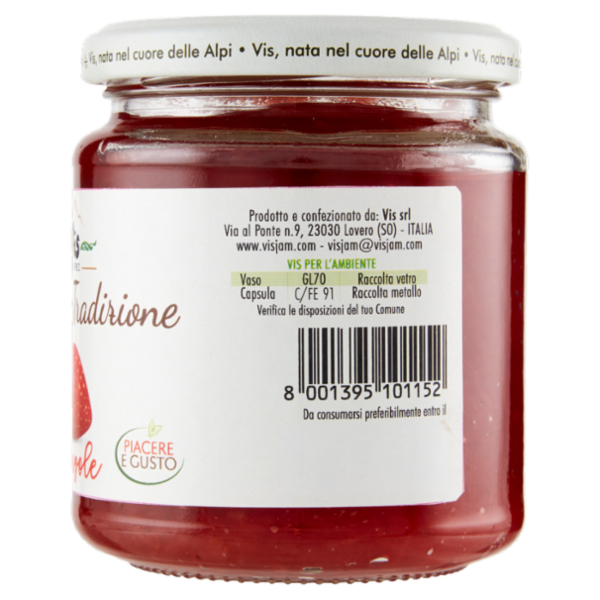 Vis Natura e Tradizione confettura extra Fragole 340 g