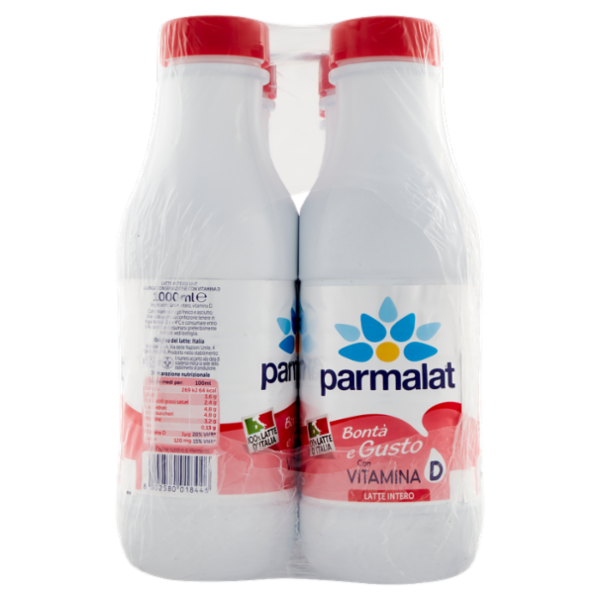 parmalat Bontà e Gusto con Vitamina D 100% Latte d'Italia Latte Intero 6 x 1000 ml