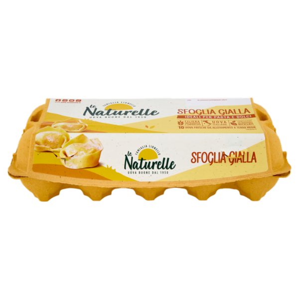 le Naturelle Sfoglia Gialla 10 Uova Fresche da Allevamento a Terra Medie