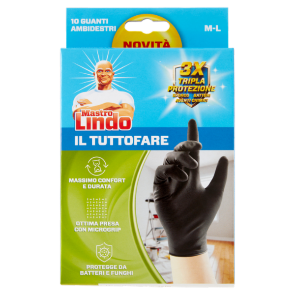 Mastro Lindo il Tuttofare Guanti Ambidestri M-L 10 pz