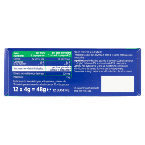 Twinings Goodnight Tea Tè Verde Deteinato solubile con Melatonina 12 bustine The 48 g