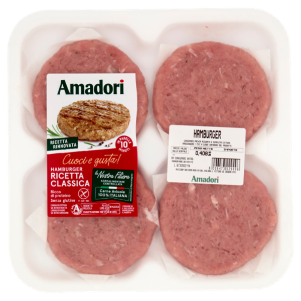Amadori Hamburger Ricetta Classica 0,408 kg