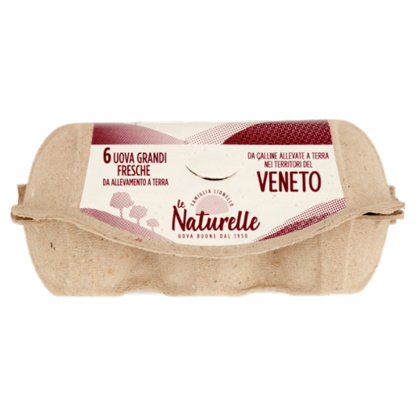 le Naturelle Le Regionali Veneto 6 Uova Grandi Fresche da Allevamento a Terra