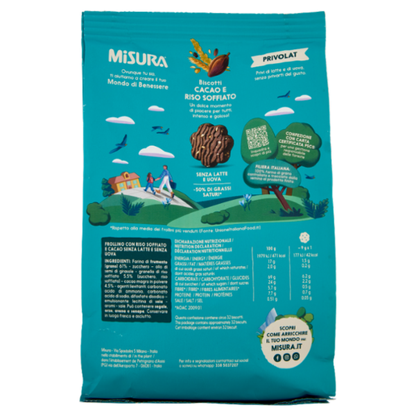 Misura Privolat Biscotti Cacao e Riso Soffiato 290 g