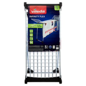 Vileda Infinity Flex Stendibiancheria Estensibile In Acciaio e Alluminio Con Gambe Ponte 1 Pz