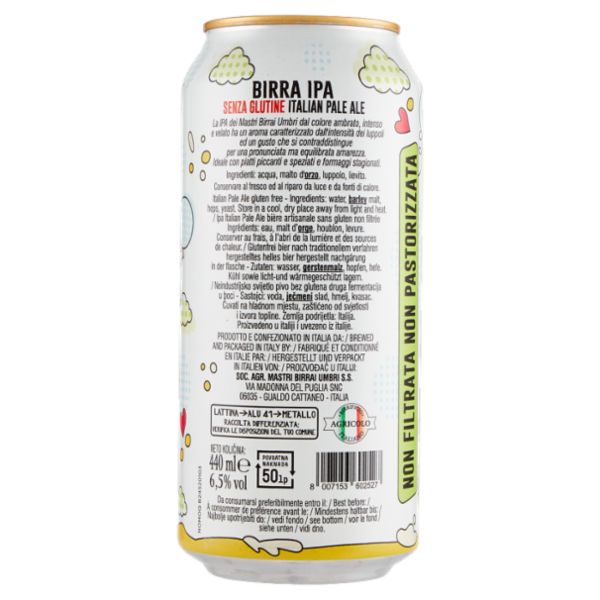 Mastri Birrai Umbri Birra IPA Senza Glutine Artigianale 440 ml