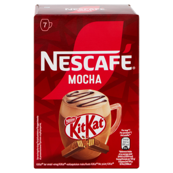 NESCAFÉ KitKat Mocha Caffè Solubile con Latte e Cacao, 7 bustine 21g