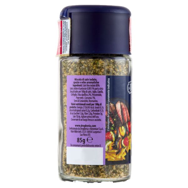 La Drogheria 1880 per Tutte le Ricette con Sale Iodato Erba Cipollina & Curcuma85 g