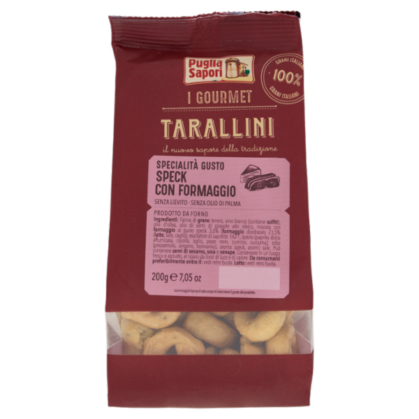Puglia Sapori I Gourmet Tarallini Specialità Gusto Speck con Formaggio 200 g