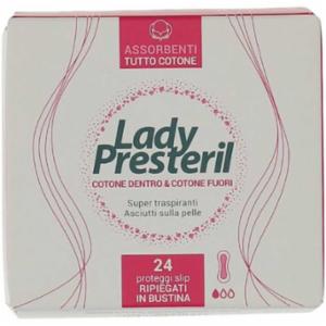 Lady Presteryl Proteggi Slip Ripiegabili Biodegradabili 24 Pezzi