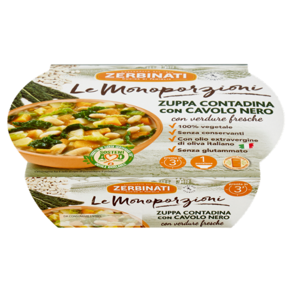 Zerbinati Le Monoporzioni Zuppa Contadina con Cavolo Nero 310 g