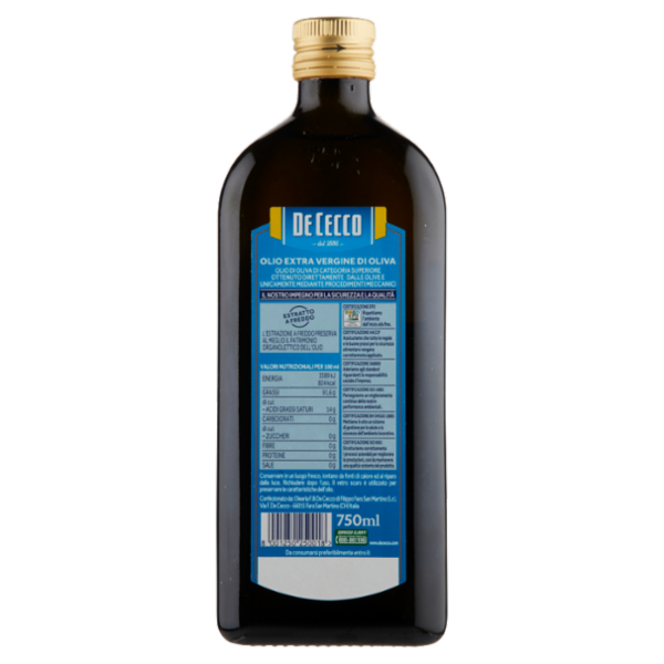De Cecco Classico Olio Extra Vergine di Oliva 750 ml