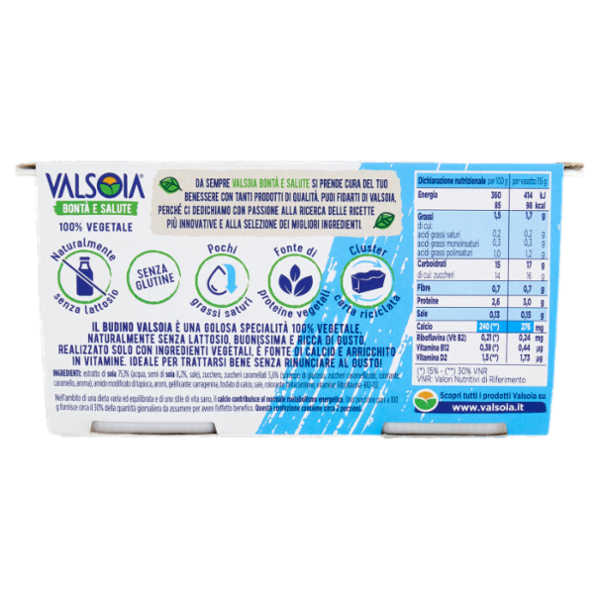 Valsoia Bontà e Salute il Budino Caramello 2 x 115 g