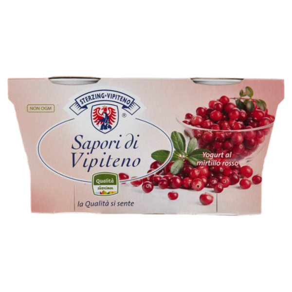 Sterzing Vipiteno Sapori di Vipiteno Yogurt al mirtillo rosso 2 x 125 g